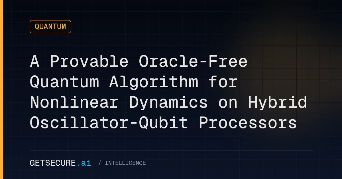 A Provable Oracle-Free Quantum Algorithm for Nonlinear Dynamics on Hybrid Oscillator-Qubit Processors