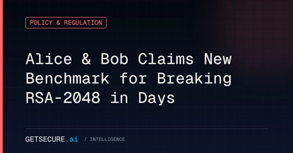 Alice & Bob Claims New Benchmark for Breaking RSA-2048 in Days