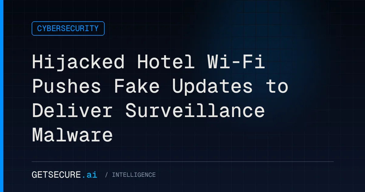 Hijacked Hotel Wi-Fi Pushes Fake Updates to Deliver Surveillance Malware