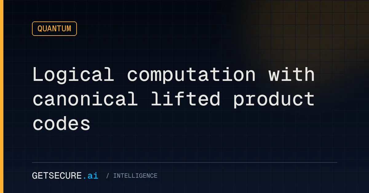 Logical computation with canonical lifted product codes