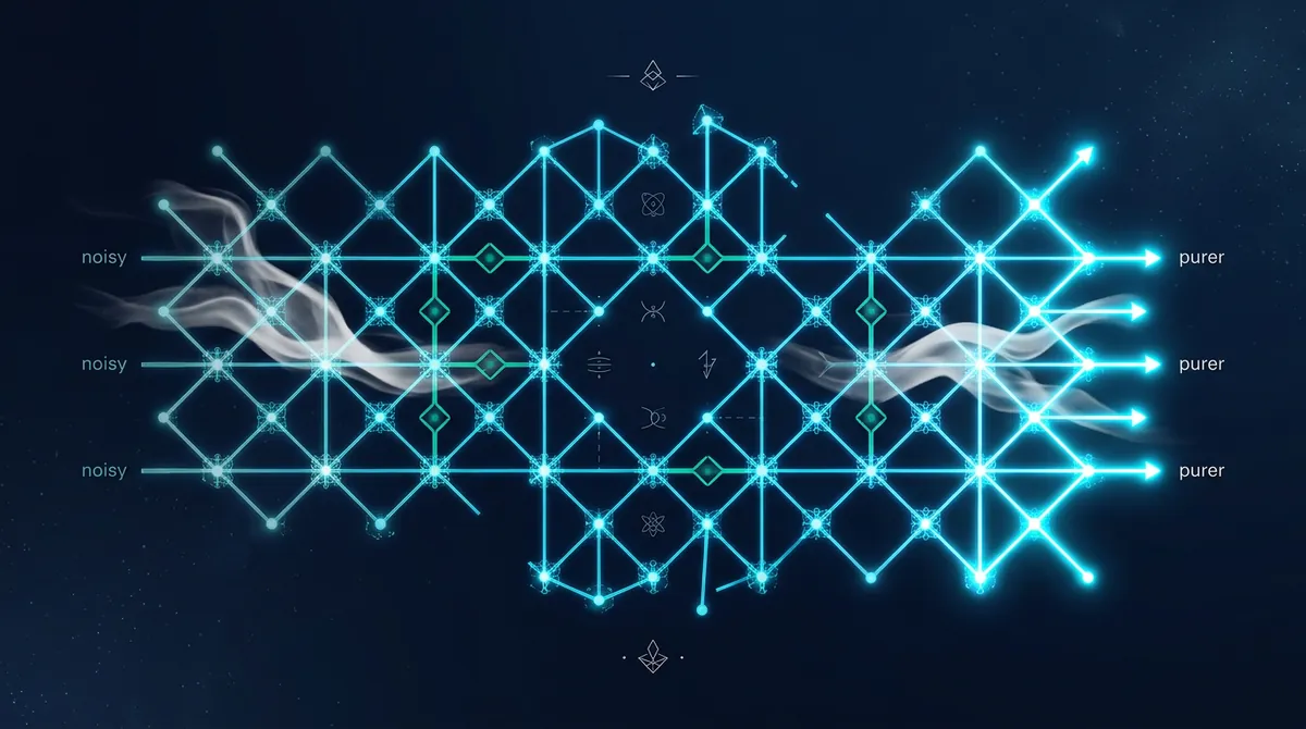 Magic state distillation with permutation-invariant codes and a two-qubit example