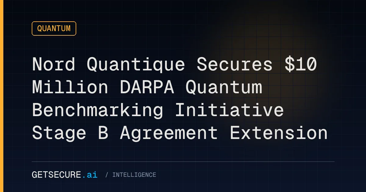 Nord Quantique Secures $10 Million DARPA Quantum Benchmarking Initiative Stage B Agreement Extension