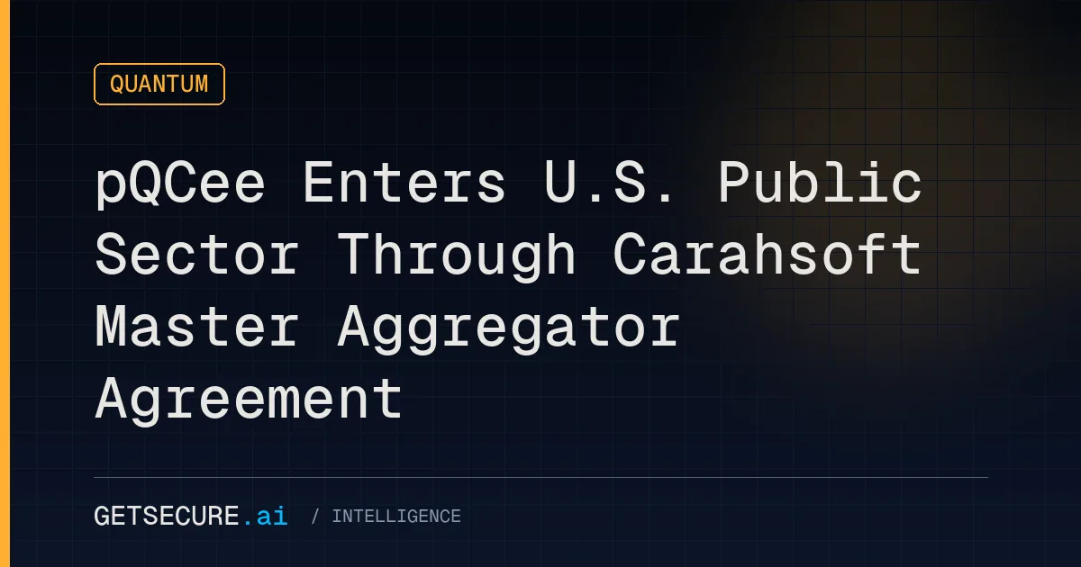 pQCee Enters U.S. Public Sector Through Carahsoft Master Aggregator Agreement