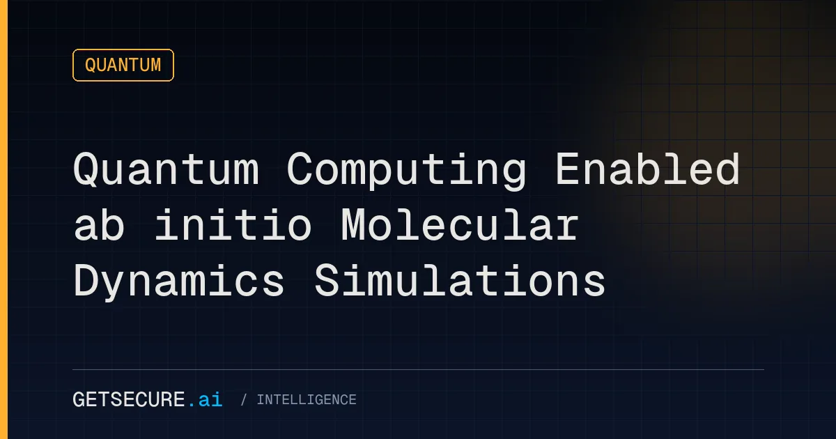 Quantum Computing Enabled ab initio Molecular Dynamics Simulations